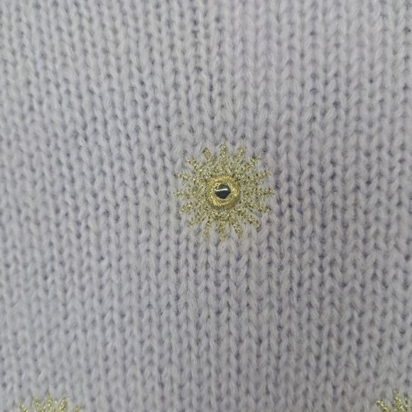 Farm Rio Mirror Embroidered Sweater in Soft Lilac Size XS - Picture 7 of 10